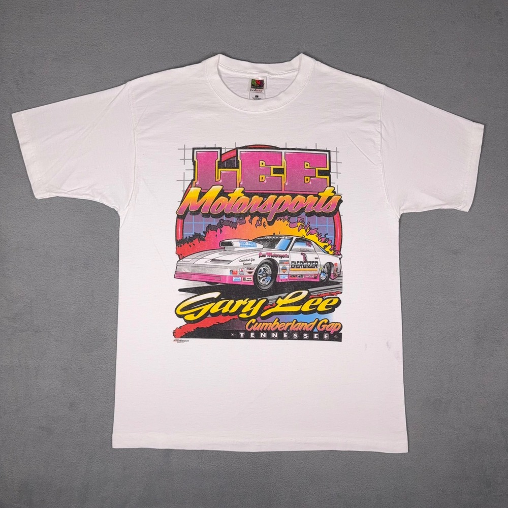 Vintage‎ 90s Lee Motorsports Drag Racing T Shirt Pro Mod Cumberland Gap TN Large